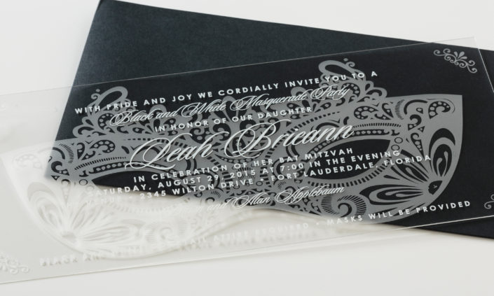 Leah Brieann-allie-munroe-plastic-silkscreen-invitation-mitzvah-modern-black-white-red-theme-Phantom-of-the-Opera-masquerade-mask-wax-seal-2